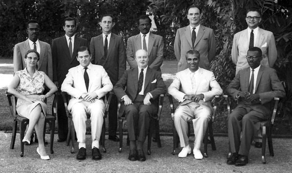 CJ & JJ with members of Executive Council - 1957