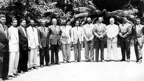 Members of the 1961 Cabinet w/ Governor - 1961