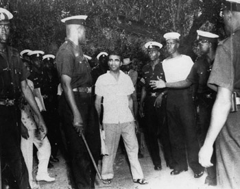 Cheddi Jagan being arrested in1954 